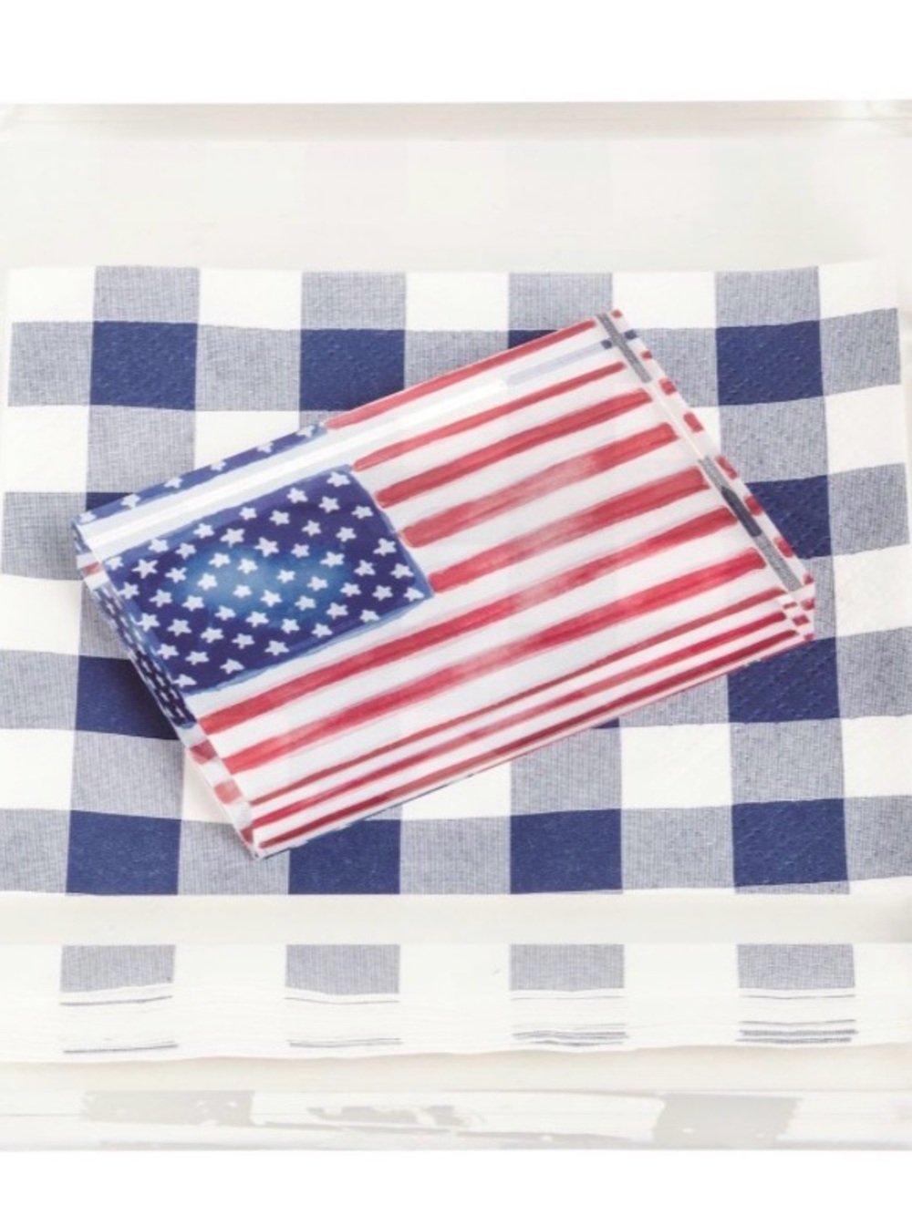 Flag napkin caddy set